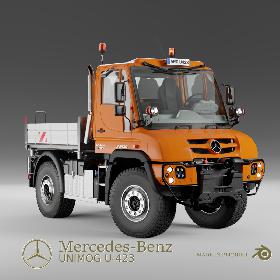 Unimog U423 rigged 3D model